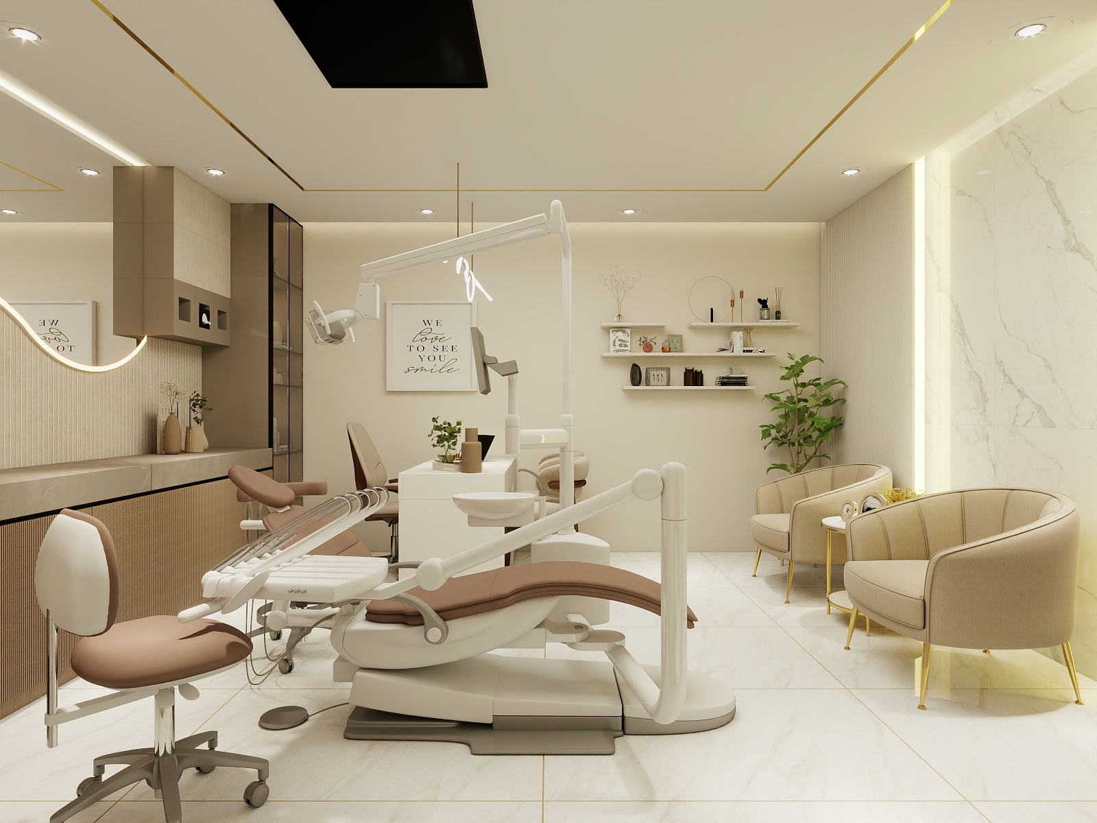 Calm dental care setting